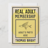 Echte Erwachsenenmitgliedschaft Geburtskarte Moder Einladung (Vorderseite)