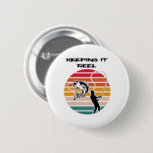 Echte Fischige Fischer Lustig Angeln Liebe Button (Vorne & Hinten)
