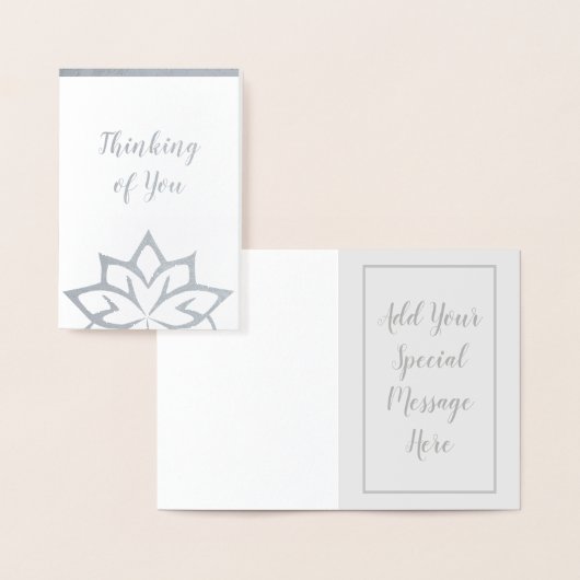 Echte Foil Denken Sie an Ihre benutzerdefinierten Folienkarte (Anzeige)