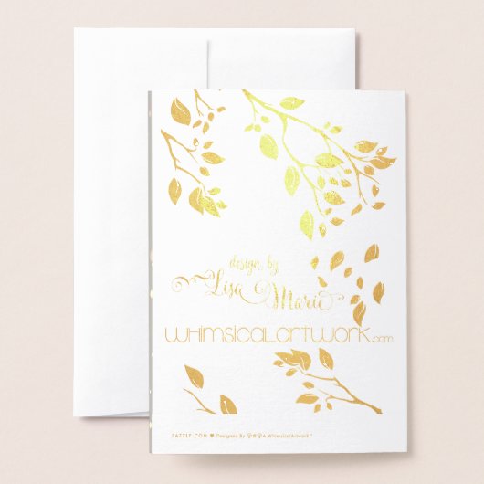 Echte Foil ein sehr fröhlicher Weihnachtsbaum Gruß Folienkarte (Rückseite mit Umschlag)