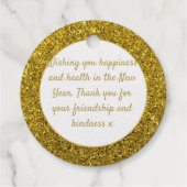 Echte Foil Honey Bee Frohe Weihnachtsgeschenke Fav Geschenkanhänger (Rückseite)