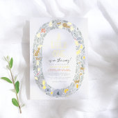 Echte Folie | A Wild One Safari Animals Baby Showe Folieneinladung