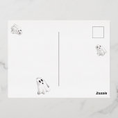 Echte Folie | Boo Niedlich Spooky Halloween Kinder Folie Einladungspostkarte (Rückseite)