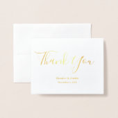 Echte Folie Danke Karte (Vorderseite mit Umschlag)