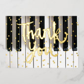 echte Folie Details Musik Danke Karte (Vorderseite)