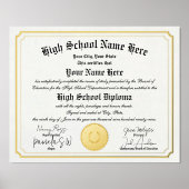 Echte Folie Hochschule Diplom-Homeschule Foliendrucke (Vorderseite)