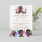 Echte Folie Melanin Rose Gold luxuriöse Glasur Folieneinladung (Stehend vorne)