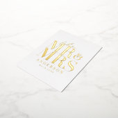 echte Folientypografie Save the Date Postkarte (Gedreht)