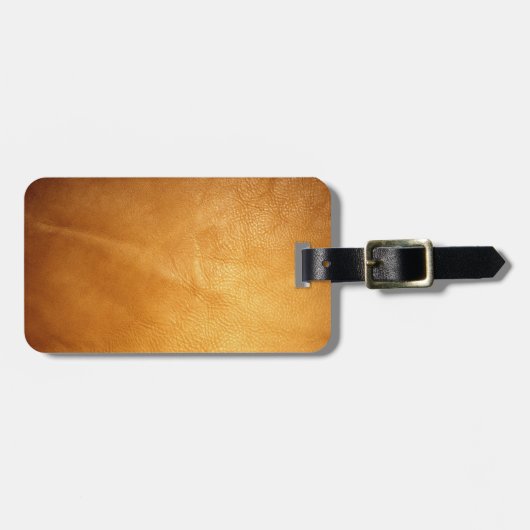 Echte Fotografie | | Leder-| personalisiert Gepäckanhänger (Vorderseite horizontal)