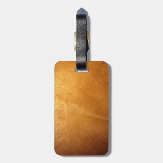 Echte Fotografie | | Leder-| personalisiert Gepäckanhänger (Rückseite vertikal)