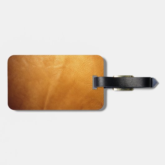 Echte Fotografie | | Leder-| personalisiert Gepäckanhänger (Rückseite horizontal)