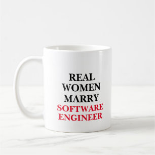 Echte Frauen heiraten Softwareingenieure Kaffeetasse