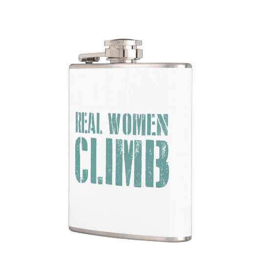 Echte Frauen klettern Flachmann (Links)