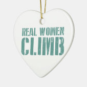 Echte Frauen klettern Keramikornament (Links)