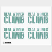 Echte Frauen klettern Rechteckiger Aufkleber (Blatt)