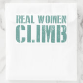Echte Frauen klettern Rechteckiger Aufkleber (Tasche)