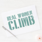 Echte Frauen klettern Rechteckiger Aufkleber (Umschlag)