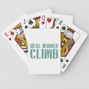 Echte Frauen klettern Spielkarten