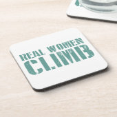 Echte Frauen klettern Untersetzer (Linke Seite)