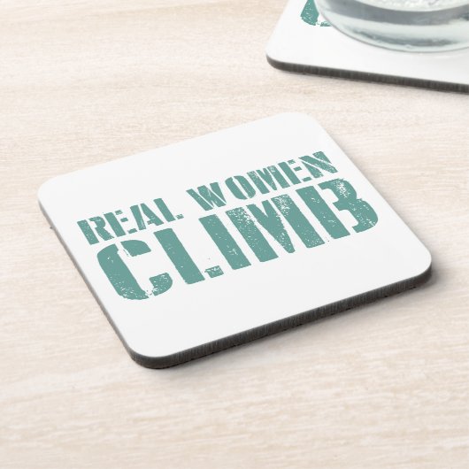 Echte Frauen klettern Untersetzer (Linke Seite)
