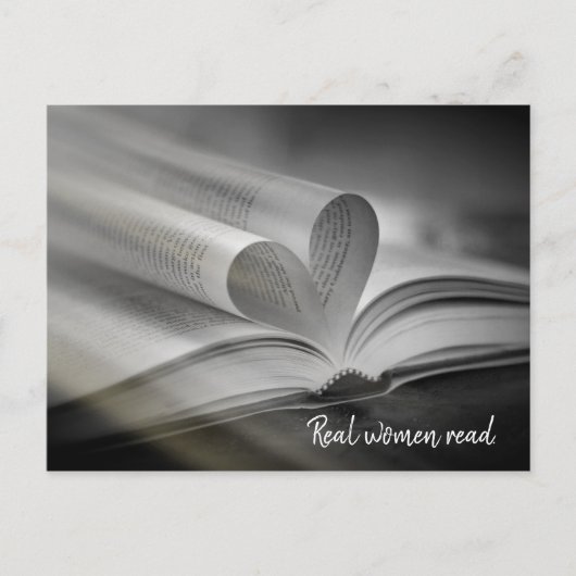Echte Frauen lesen Postkarten (Vorderseite)