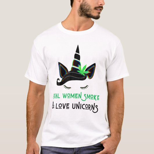 Echte Frauen rauchen T-Shirt (Vorderseite)