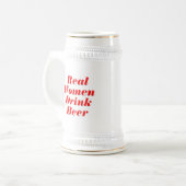 Echte Frauen trinken Bier Bierglas (Vorderseite Links)