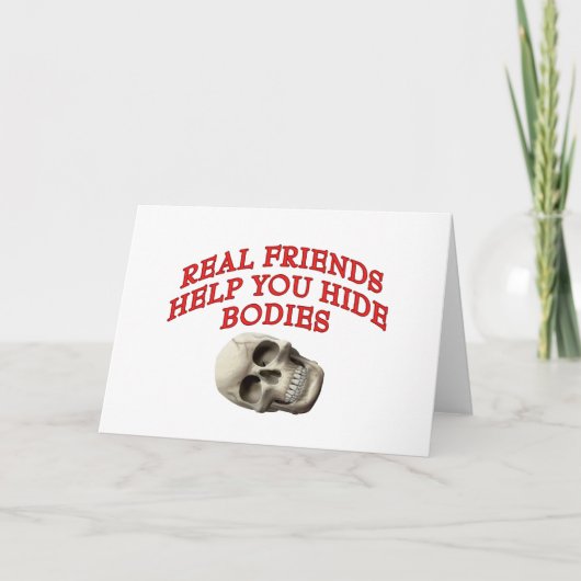 Echte Freunde helfen Ihnen, Organe zu verstecken Karte (Vorderseite)