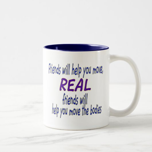 Echte Freunde Zweifarbige Tasse (Rechts)