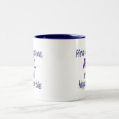Echte Freunde Zweifarbige Tasse (Mittel)