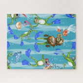 Echte Froschmänner — Tiefseetaucher Puzzle (Horizontal)