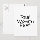 Echte Furz für Frauen Postkarte (Vorne/Hinten)