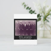 echte Gangstas ziehen jetzt die Hose hoch Postkarte (Stehend Vorderseite)