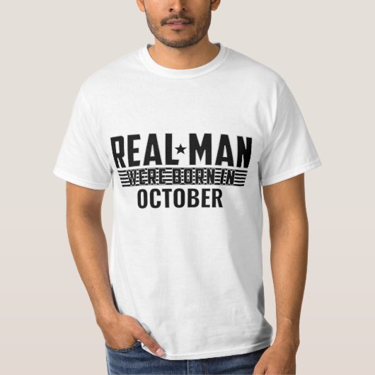 Echte Geburtstagsgeschenke - OKTOBER T-Shirt (Vorderseite)