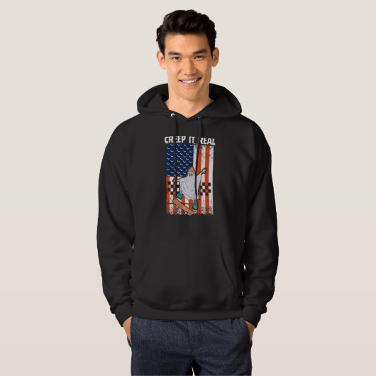 Echte Geist Skateboard Junge Halloween Ameri Hoodie (Vorne ganz)