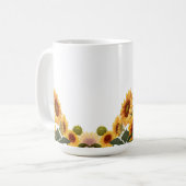 Echte gelbe Sonnenblumen Tasse (Vorderseite Links)