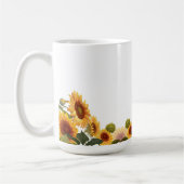 Echte gelbe Sonnenblumen Tasse (Links)