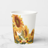 Echte gelbe Sonnenblumen Tasse Pappbecher (Vorderseite)