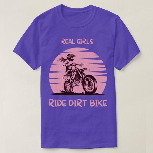 echte Girls fahren mit dem Motorradfahrer T-Shirt (Design vorne)