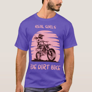 echte Girls fahren mit dem Motorradfahrer T-Shirt