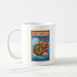 Echte Glatter Fischer Retro-Nautik Gruppe Fisch Kaffeetasse