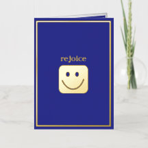 Echte Gold Foil Custom Lächeln Faltkarte