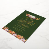 Echte GOLD FOIL Fall Pumpkin Rett Date Wedding Foi Folieneinladung (Gedreht)