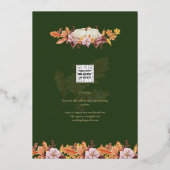 Echte GOLD FOIL Fall Pumpkin Rett Date Wedding Foi Folieneinladung (Rückseite)