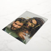 Echte GOLD Foil Foto Overlay Save the Date Hochzei Folieneinladung (Gedreht)