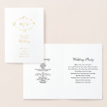 Echte Gold Foil Hochzeitsorden des Serviceprogramm Folienkarte<br><div class="desc">Ein wunderschönes echtes Goldfolie-Hochzeitsprogramm mit mit Monogramm Initialen in einem traditionellen eleganten Kranz. Eine atemberaubende Hochzeitsreihenfolge von Service-Programm-Design mit minimalistischer klassischer Typografie. Traditionelle Schrift Typografie und Damast Kranz schaffen eine zeitlose elegante Goldfolie Hochzeitsreihenfolge des Service-Programms.</div>