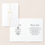 Echte Gold Foil Hochzeitsorden des Serviceprogramm Folienkarte<br><div class="desc">Ein wunderschönes echtes Goldfolienhochzeitprogramm mit mit Monogramm Initialen,  gerahmt durch die minimalistische Goldfolienlinie. Ein atemberaubendes Hochzeitsprogramm mit minimalistisch klassischer Typografie. Traditionelle Schrifttyp schafft ein zeitloses,  elegantes Hochzeitsprogramm mit Goldfolie.</div>