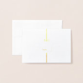 Echte Gold Foil Monogram Wedding Platzkarte Folienkarte (Vorderseite mit Umschlag)