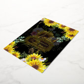 Echte Gold Foil Pampas Gras Hochzeit retten das Da Folieneinladung (Gedreht)