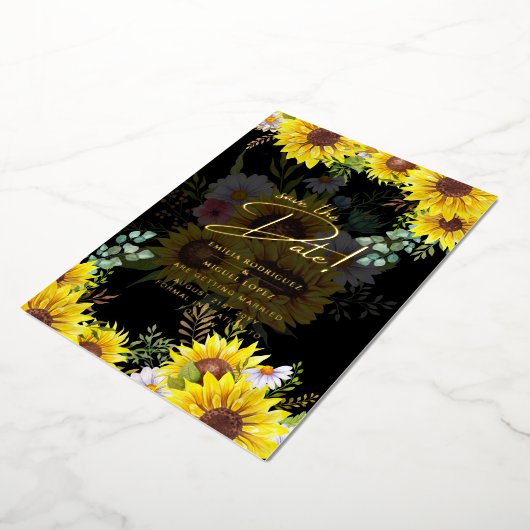 Echte Gold Foil Pampas Gras Hochzeit retten das Da Folieneinladung (Gedreht)